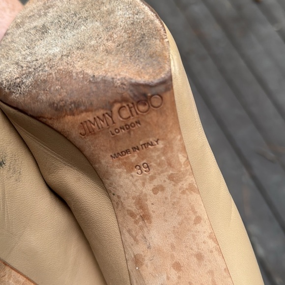Jimmy Choo Nude Leather Pumps size 39 - Picture 5 of 7